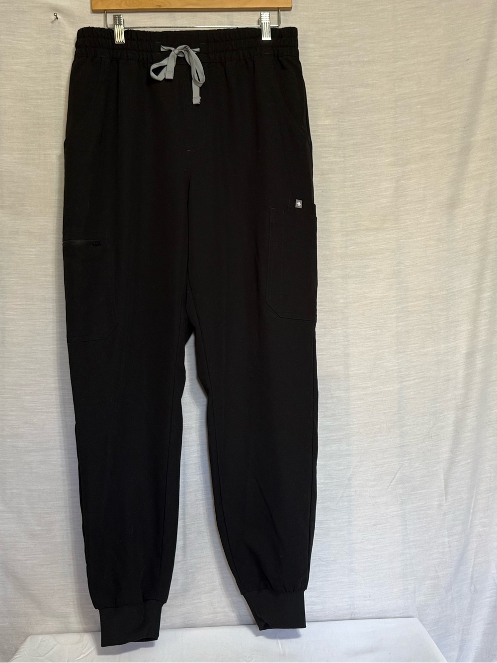 FIGS Technical Collection Black Cargo Scrub Joggers L Tall